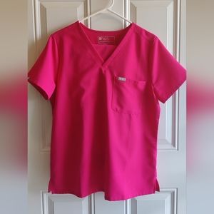 Figs ULTRA ROSE Scrub set M top and M PETITE bottoms